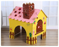 Karton Haus für Kinder Indoor-Spiel, Craft Play Zelt für Kinder Alter 4-8, bunte Burg für Jungen Mädchen Kleinkinder Geschenke