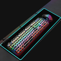 Grand tapis de souris pour ordinateur en caoutchouc de 15 couleurs avec repose-poignet, éclairage LED, sublimation, tapis de souris de jeu Rgb