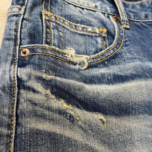 <span class=keywords><strong>Jeans</strong></span> Masculinos <span class=keywords><strong>Blue</strong></span> Dot Custom Heavyweight Selvedge de Cintura Alta, Ecológicos, com Rebites, Vintage, Lavados, Desgastados, Corte Reto, Estilo Streetwear - Product Image 5