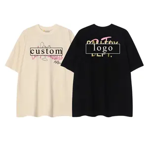 ZFZ diseñador ropa hombre camiseta XL tamaño hombres moda básica impresa hip hop liso de gran tamaño 220 GSM camisetas de algodón