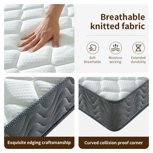 <span class=keywords><strong>Matelas</strong></span> à ressorts en polyester écologique avec option de livraison enroulé dans une boîte, personnalisation d'usine pour lits King et Queen Size, appartements, gymnases - Product Image 2