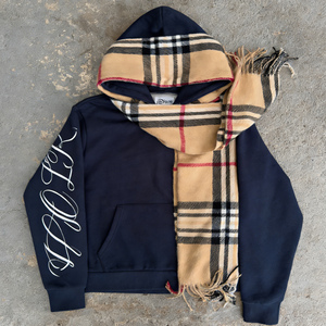 <span class=keywords><strong>Felpa</strong></span> con Cappuccio e Pullover da Uomo Personalizzata in Stile Streetwear con Stampa Leopardata, in French Terry, Modello Abaya con Doppio Cappuccio, Vestibilità Boxy e Taglio Corto - Product Image 4