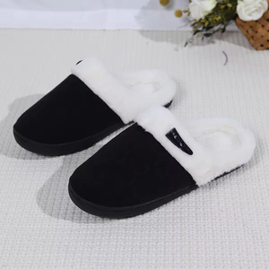 Piel sintética de moda para hombre y mujer, forro de piel sintética para pantuflas, tejido para uso en interiores y exteriores, cálido con suela de goma antideslizante para invierno - Product Image 6