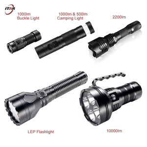 Torcia Tattica <span class=keywords><strong>LED</strong></span> Ricaricabile Personalizzata 20W 2000 <span class=keywords><strong>Lumen</strong></span>, Portata 500 Metri, Impermeabile IP65 - Product Image 5
