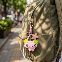 Porte-clés Lapin en Peluche Personnalisé avec Logo, Dessin Animé Tendance, Pendentif de Sac Doux en Forme de Lapin Rembourré, Breloque Étoile, Impression Numérique, Corde Tressée pour Filles