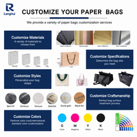 Sacs en papier de luxe personnalisés à bas prix, imprimés en usine, pour emballages cadeaux, avec votre propre logo