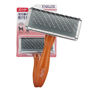 Brosse de toilettage pour animaux de compagnie, double couche, pour poils courts, durable, pour chats et chiens - Product Image 2