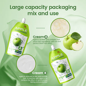 Joynna gros EAU <span class=keywords><strong>arabe</strong></span> naturel pomme cheveux couleur 96 sans ammoniaque 500Ml * 2 cheveux couleur crème pour femmes hommes noir cheveux teinture - Product Image 4