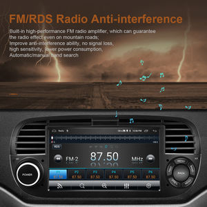 Radio de coche Podofo Android 7 ''inalámbrico Carplay /Android Auto 2 + 64G estéreo de coche GPS Wifi doble USB FM RDS para <span class=keywords><strong>Fiat</strong></span> 500 2007-2015 - Product Image 4