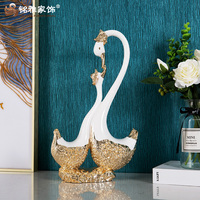 Figurine canard en résine, figurines mère et fils, objets centrales de table décoratifs