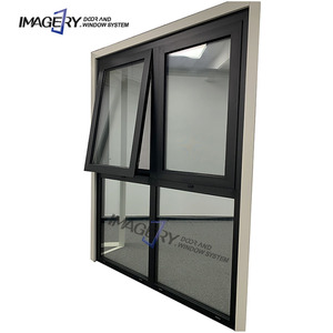 Fenêtres de maison en aluminium imperméables à ouverture vers l'extérieur, petites fenêtres extérieures, auvent en verre pour fenêtres de maison résidentielle - Product Image 4