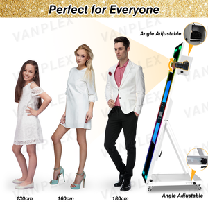Фотобудка Magic Mirror с сенсорным экраном 32/43 дюйма, кольцевой LED-подсветкой и кейсом для транспортировки, для свадеб, вечеринок и мероприятий - Product Image 3