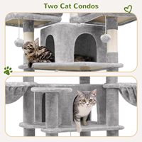 Torre para Gatos Starmoon para Gatos de Interior com Poste de Arranhar, Rede, Plataformas, Condomínios e Cesto Suspenso