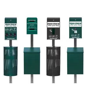 Poubelle pour déjections animales avec distributeur de sacs à déjections canines et bac à litière, capacité et taille personnalisables - Product Image 1