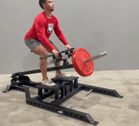 Machine à ramer T-Bar verticale à levier, largeur réglable, avec poignées à charge de plaques, en acier de 4 mm, avec supports à plaques, pour entraînement dorsal en salle de sport commerciale