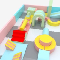 Équipement modulaire d'aire de jeux intérieure pour salle de jeux de maternelle Poutres d'escalade en mousse souple avec caractéristiques de jeu sensoriel