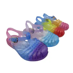 Colourful children's jelly Roman sandals PVC crystal sandals