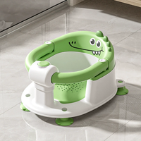 Siège de bain pour bébés de 6 mois et plus, avec ventouses, design ouvert, amovible, antidérapant, facile à nettoyer, en plastique