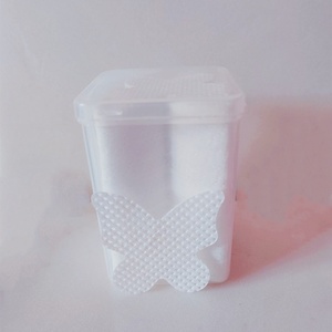 Tampons de coton pour le nettoyage des ongles, formes carrées, papillon, cœur - Dissolvant de <span class=keywords><strong>vernis</strong></span> à ongles, nettoyant pour colle à cils/bouches de flacons, emballage de base - Product Image 6