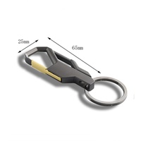 Porte-clés créatifs en alliage de zinc, style sportif, métal simple, pour hommes, clés de voiture, noir, cadeaux uniques, impression de logo personnalisée