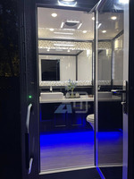 Oferta Especial: Remolque de Baño Portátil de Lujo con 2 Cabinas, Elegante y Móvil, Estándar Estadounidense, para Eventos