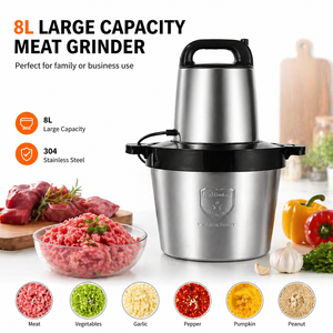 Hachoir à viande électrique 8L 3200W en acier inoxydable, machine à <span class=keywords><strong>Fufu</strong></span>, pilon, hachoir alimentaire, machine à Swallow pour le Nigeria, le Ghana et l'<span class=keywords><strong>Afrique</strong></span> du Sud - Product Image 2