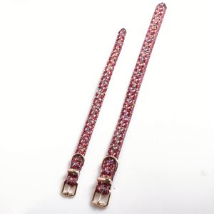 Collier pour chien élégant en cuir PU, réglable, design en tissu tendance pour usage quotidien, style princesse classique, pour caniche et teddy - Product Image 2