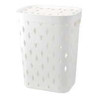 Panier de rangement pliable rectangulaire grand format en plastique PP 40L/60L pour salle de bain, organisateur de vêtements, outils de buanderie, empilable, multifonction