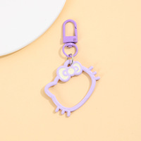 Nouveau porte-clés tête de chat creuse semi-fait main, accessoire pendentif mignon polyvalent pour sac à dos, cadeau pour meilleure amie et couple