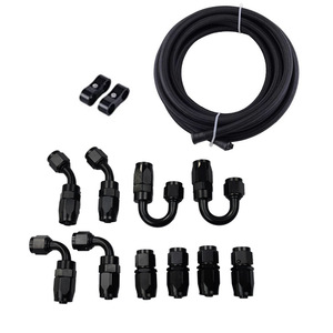 Haofa Coolant Hose Kit AN6 AN8 AN10 20ft <b>Braided</b> Nylon Tube With 12 Connectors For Automotive Cooling System Upgrade - Product Image 1