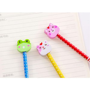 3 adet/paket karikatür hayvan kafası okul öğrencileri için toksik olmayan ahşap kalemler çizim için ödül HB yazma - Product Image 4