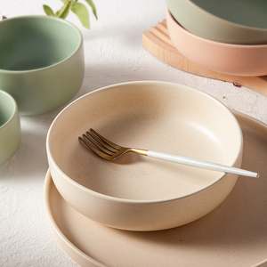 Vajilla Escandinava de Cerámica Estilo Nórdico, Plato para Pasta Pintado a Mano de 8 Pulgadas, Tazón de Ensalada Personalizado, <span class=keywords><strong>Tazones</strong></span> de Pasta Hechos a Mano de Porcelana - Product Image 1