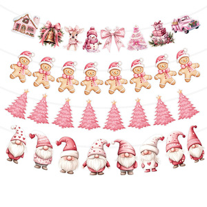 <b>Christmas</b> Gnomes Banner Paper Decorations For Holiday Party Decor - Product Image 5