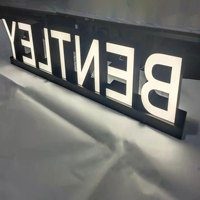 定制发光二极管桌面标志独立式桌子标志广告展示标志双面照明亚克力字母标志