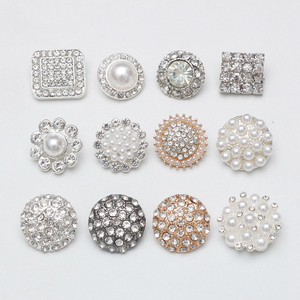 Đặc biệt tinh thể ngọc trai nút phụ nữ ăn mặc áo sơ mi Shank nút Rhinestone đồ trang sức tìm tự làm nút bao gồm phụ kiện - Product Image 1