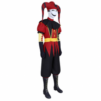 Disfraz de Payaso Bufón para Halloween, Conjunto Completo de Terciopelo para Cosplay de Terror, para Hombres y Mujeres, Juego de Rol de Anime, Circo, Carnaval