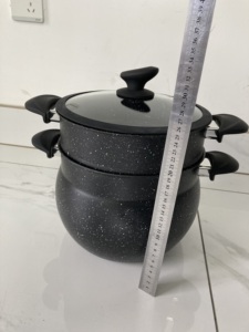 Couscoussier marocain en aluminium à induction, forme de perle, pas cher, 2 petits trous, bronze, 2 étages - Product Image 6