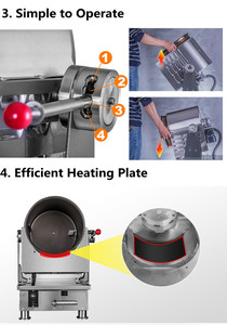 Machine de cuisson électrique automatique intelligente avec moteur pour la boulangerie et l'usine de fabrication d'huile de cuisson, cuisson par lots - Product Image 4