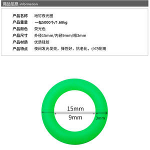 Hike Mount Ground Stake Luminous Ring 15x9x3mm สีเขียวเรืองแสง แคมป์ปิ้งกลางคืน อุปกรณ์ให้แสงสว่างกลางแจ้ง - Product Image 5