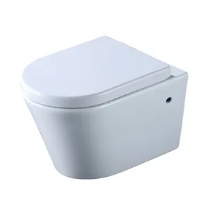 Quality Water Saving European D Shape Wall Mounted Wc Toilet With Fine Glazing