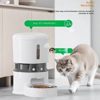 Distributeur automatique de nourriture pour animaux de compagnie intelligent avec contrôle par application, design détachable, caméra HD double intégrée, machine d'alimentation automatique pour chiens et chats, bol en acier