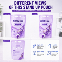 Pochettes souples personnalisées avec bec verseur 5L 8L 10L, qualité alimentaire, avec bouchon à vis, pour emballage de boissons, vin, eau, détergent lessive