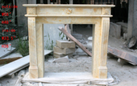 Cheminée en marbre beige naturel sculptée à la main, personnalisable, pour salon intérieur – Nouveauté usine, vente chaude, style moderne
