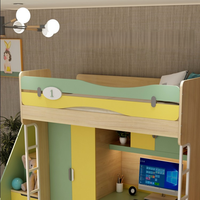 Lit superposé moderne en fer pour dortoir universitaire, idéal pour appartement, école de formation, personnel et travailleurs – Lit de type panneau avec bureau intégré