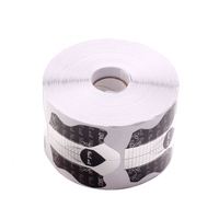 500 pièces de formes en papier pour extensions d'ongles en cristal français, autocollants guides, outil de manucure pour photothérapie, support en papier noir en forme de cerf-volant
