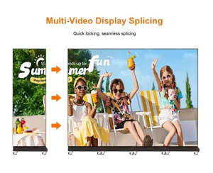 Pantalla LED de señalización digital con soporte de pie, marco de aluminio de 1.92*0.64m, publicidad interior, pantalla LED P1.25 Gob. - Product Image 5