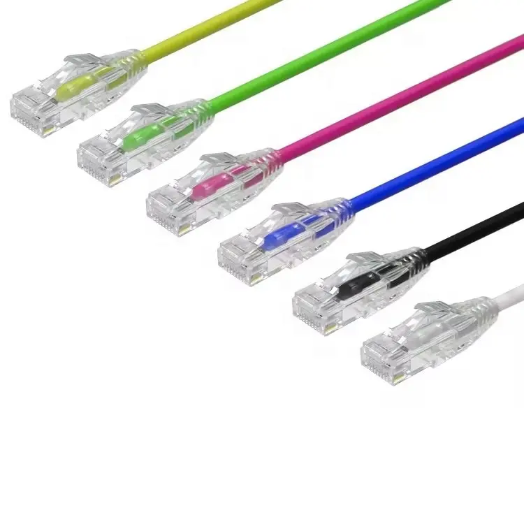 7 Mét 23ft siêu mỏng vá dây cáp CAT5e CAT6 cat6A 28AWG 30AWG 32AWG Đồng Trung tâm dữ liệu máy tính mạng cáp