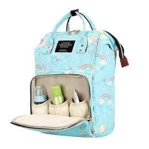 カスタムロゴ入り大容量ナイロン製防水多機能キュートな漫画柄バックパックおむつバッグ＆おむつポーチ（ベビーおむつ用） - Product Image 4