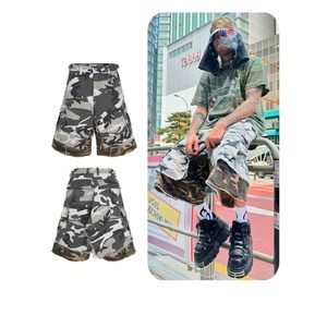 Shorts pour hommes, style streetwear, jeans baggy, <span class=keywords><strong>camouflage</strong></span>, décontractés, amples, longueur genou, cargo, surdimensionnés - Product Image 3