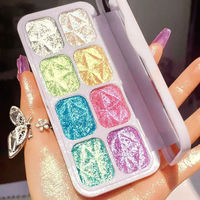 Palette de surligneurs en poudre pour le visage et le corps 8 couleurs de maquillage de marque privée